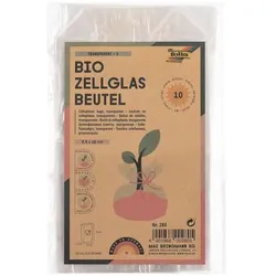 folia 10er-Pack Zellglasbeutel ohne Druck 9,5 x 16 cm