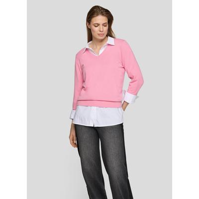 Strickpullover RABE "Pullover", Damen, Gr. 44, rosa, Obermaterial: 100% Kaschmir, unifarben, gerade, Pullover Strickpullover