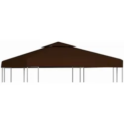 vidaXL Pavillon-Dachplane mit Kaminabzug 310 g/m2 3x3 m Braun