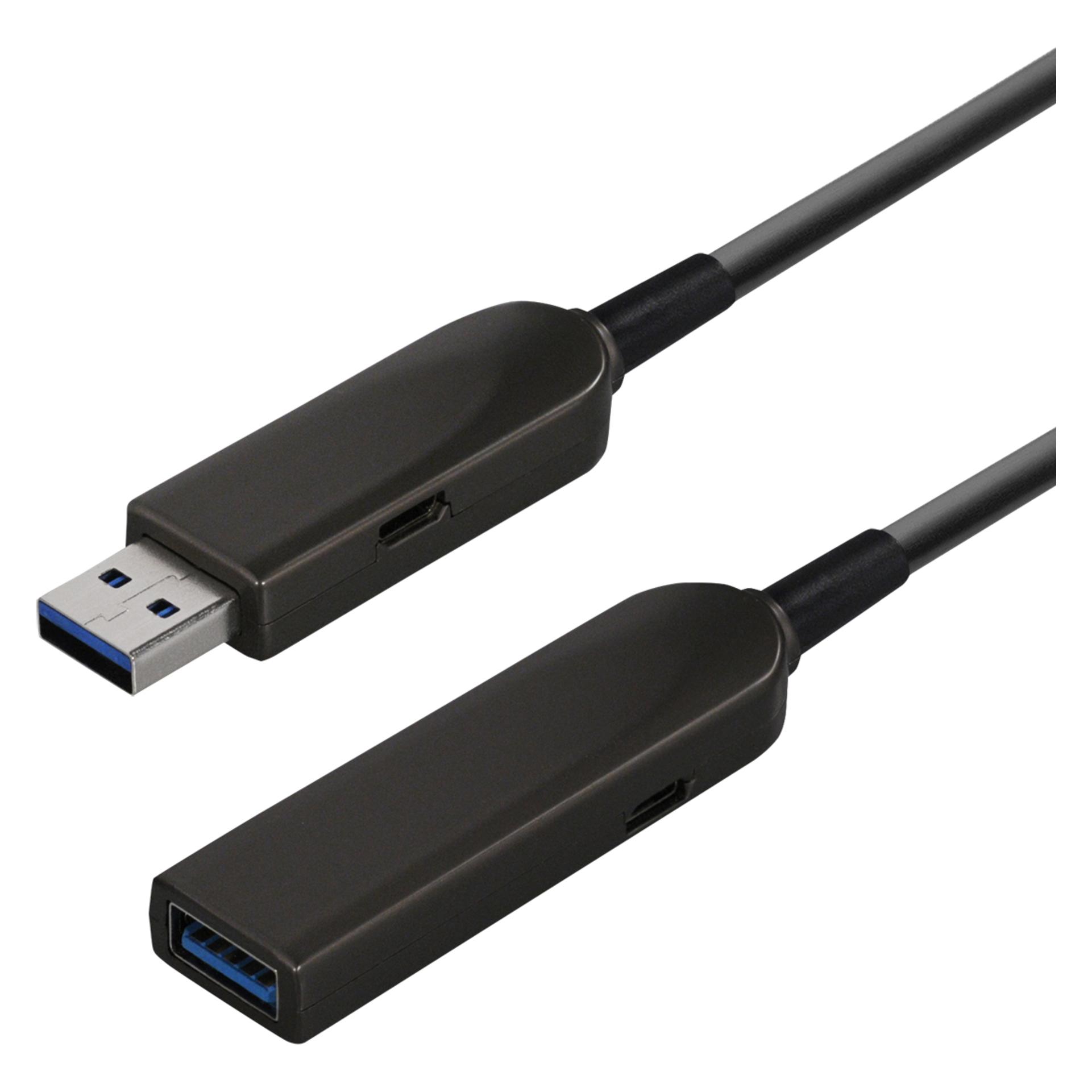 Maxtrack Aktives USB 3.1 (Gen 2) Glasfaser Kabel (15 m, USB 2.0, USB 3.2 Gen 2) (C 506-15 M)