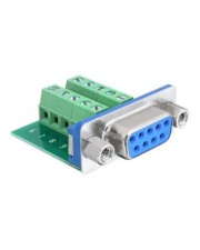 Delock Serieller Adapter DB-9 W bis 10-poliger Anschlussblock W D-SUB 9pol. 9-polig (65268)