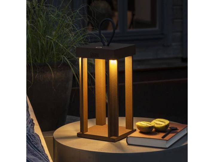 Konstsmide LED-Dekoleuchte Cannes USB, rost Cannes, dimmbar, braun / rost, Aluminium, Modern