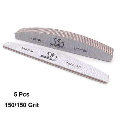 Professional Nail File Set Multi Grit Sandpaper Manicure Tools 5 Piece grit 150