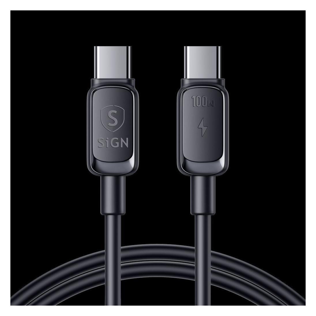SIGN USB-C to USB-C Cable 100W, 3m - Black (3 m, 100 W) (SN-CC300B)