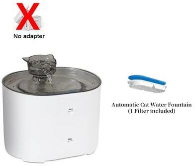 Inspired Living Cat Ear Automatic Pet Water Fountain With Quiet USB Filtration System white
