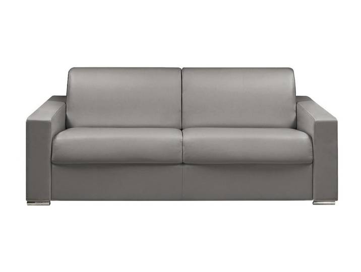 Canapé convertible simili 4 places gris}