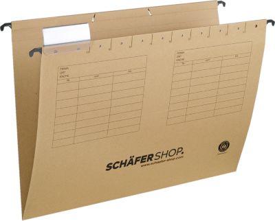 Schäfer Shop Select Hängemappe, DIN A4, Öffnung seitlich, natronbraun, 25 Stück