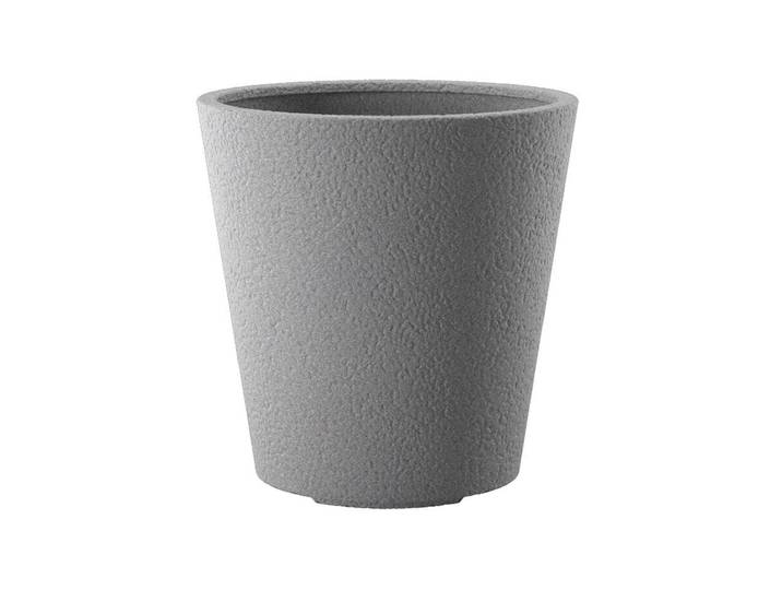 Pflanzkübel Kent, 27 cm, Grau , grau, B:27cm H:27cm T:27cm Ø:27cm, Fiberglas, Pflanzgefässe, Pflanzkübel