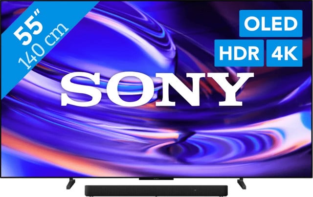 Sony Bravia 6 55 inch OLED TV (2026) met Sony HT-S2000 Soundbar Zwart