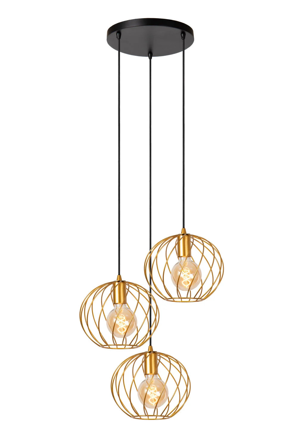 Lucide DANZA Hanglamp - Goud/Messing - Ø 50 cm - 3x E27