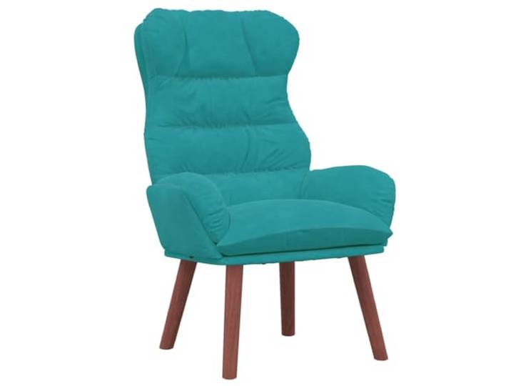 Türkis-Sessel aus Samt mit Armlehnen, Gummiholz, 69 x 74 x 93 cm Luxuriöser Samt, stabile Beine, gepolsterte Armlehnen, vielseitiges Design, einfache Reinigung, zeitgenössischer Stil