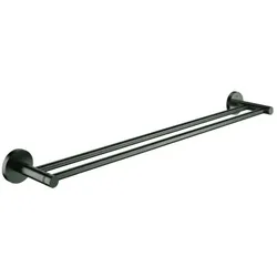 Grohe Essentials Doppel-Badetuchhalter 40802AL1 60cm, verdeckte Befestigung, hard graphite gebürstet