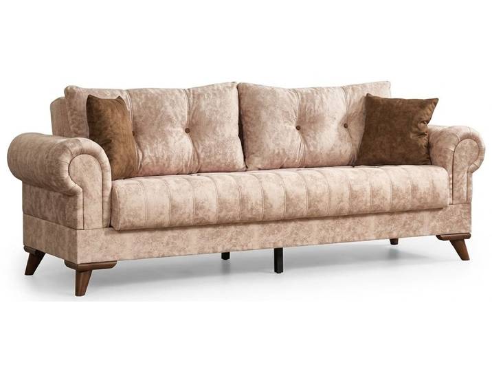 JVmoebel Sofa 3-Sitzer Sofa Moderner Stil Beigе Luxuriöse Hochwertig Bequem Schick, 1 Teile, Made in Europa