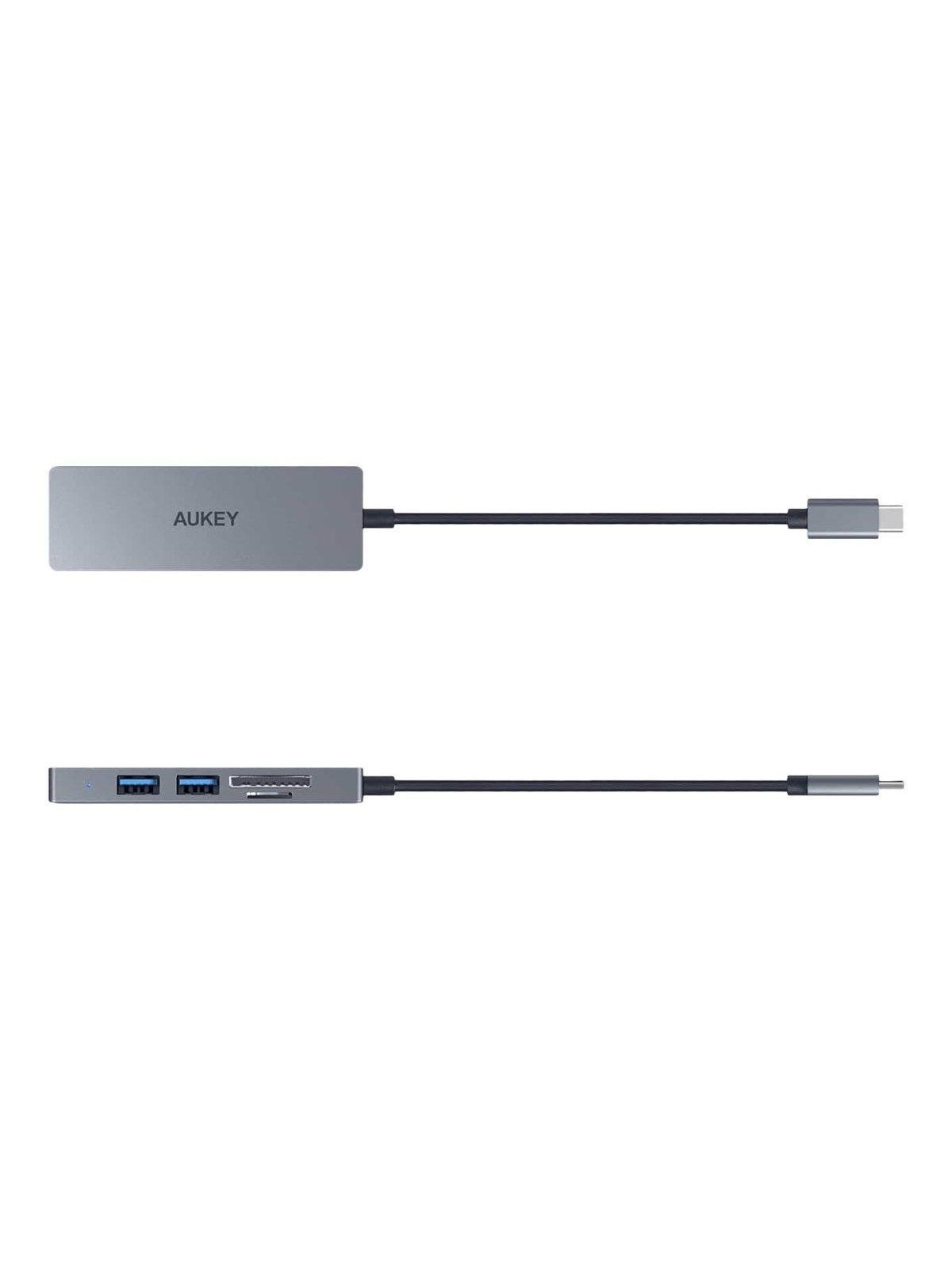 Aukey CB-C63 - hub - 3 ports USB-Hubs - USB 3.1 - 3 - Grau