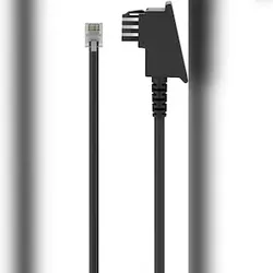 Goobay 50236 TAE-F Anschlusskabel (Deutschland), 3 m, Schwarz - TAE-F-Stecker > RJ11/RJ14-Stecker (6P4C)