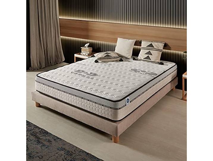 Naturalex - Visco Carbone - Matratze 160x200 cm Kaltschaummatratze - Hochwertiger Aero Latex Technologie - HR High Resilience Optimale Punktelastizität - Extra Ergonomisch