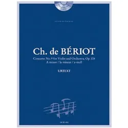 Concerto a-Moll op.104,9 (+2 CD/'s) für Violine und Klavier, Urtextausgabe, Schulbücher von Charles de Bériot