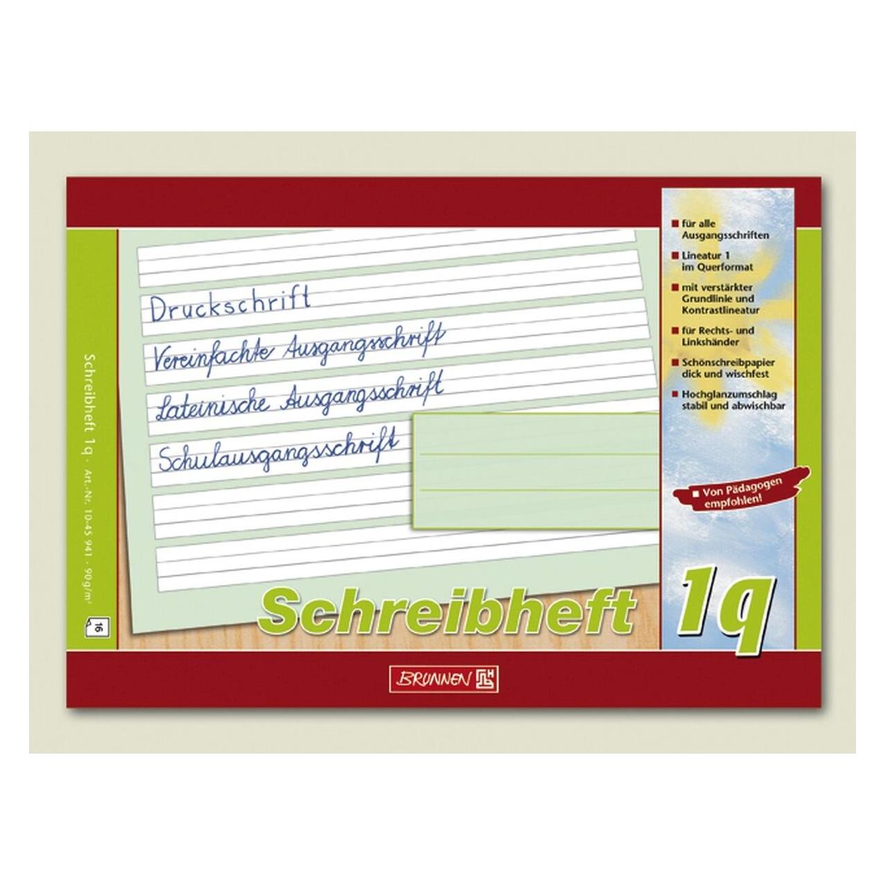 Brunnen Schreibheft A5 quer Lin1q 16 Bl. 1045941 (A5 quer) (1045941)