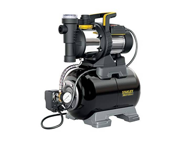 Stanley Pompe Autoamorçante SXGP1300XFBE avec Réservoir pour Eaux Claires (1.300 W\,Débit max. 4.200 l/h\,Hauteur d'élévation max. 50 m)