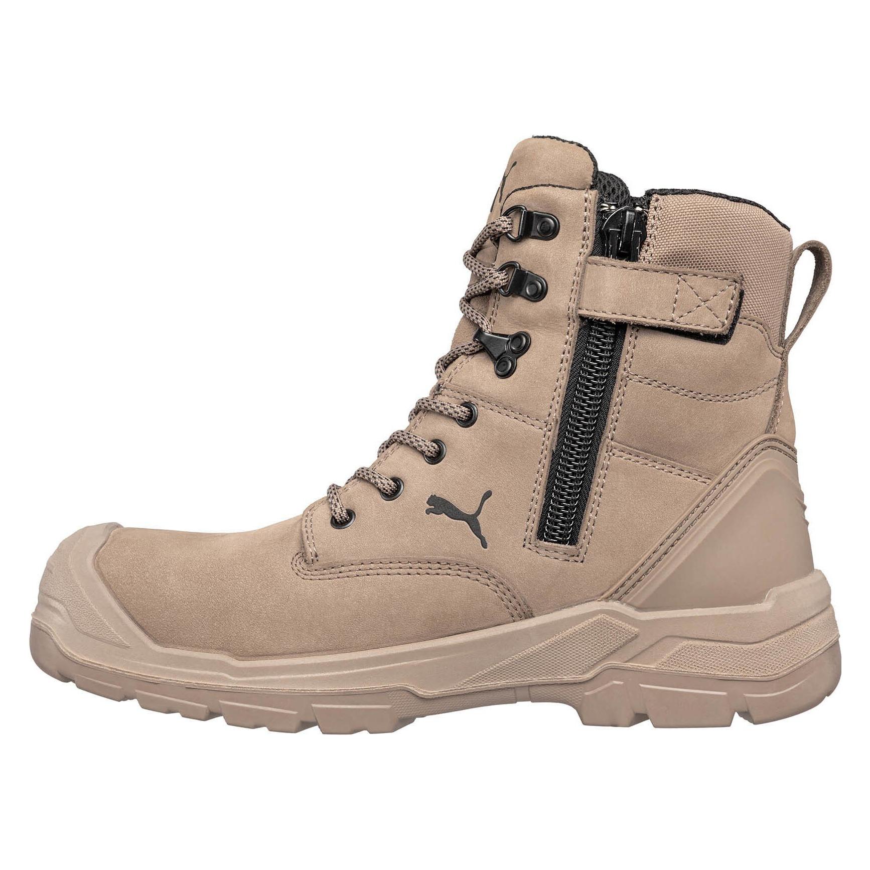 Puma Sicherheitsstiefel CONQUEST STONE HIGH Grösse 46 stone S3 CI HI HRO SRC DIN EN ISO 20345 Nubukleder (S3, 46) (630740801000046)