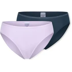 2 Schiesser Tai-Slips - Damen - Gr. 40 - dunkelblau