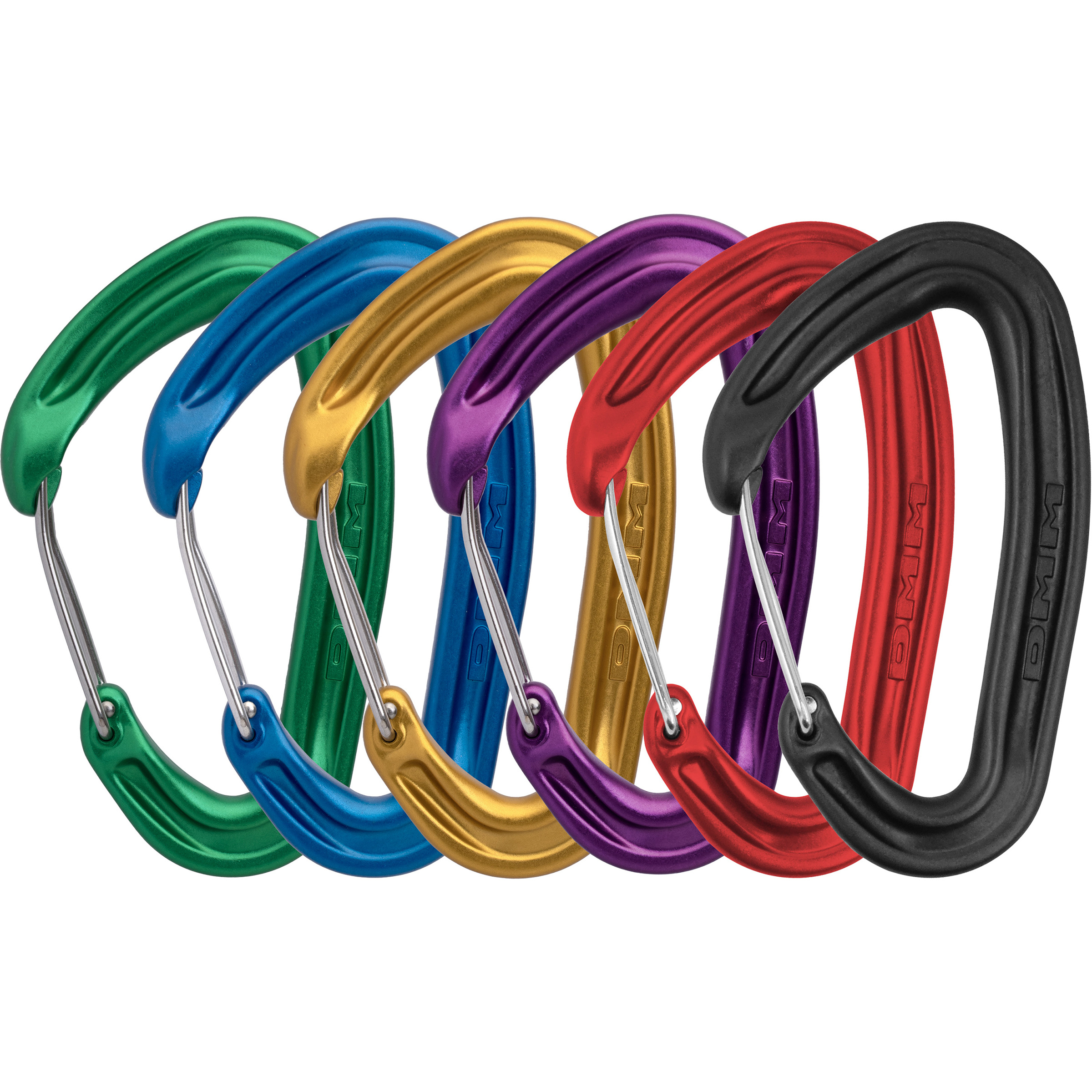 DMM Alpha Wire Colour 6er Pack Karabiner Set Karabiner mehrfarbig Alpinklettern | Sportklettern