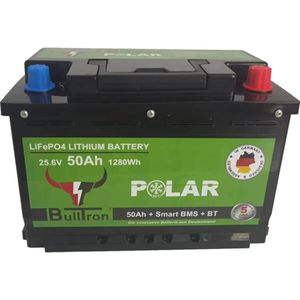 Bulltron LiFePO4-Akku LI50B100-24-P, 50 Ah, 24 V, mit Batterie-Management-System & Bluetooth