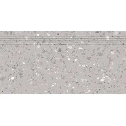 Rako Porfido Treppenfliese grau 30x60 cm matt/glanz DCPSE811.1