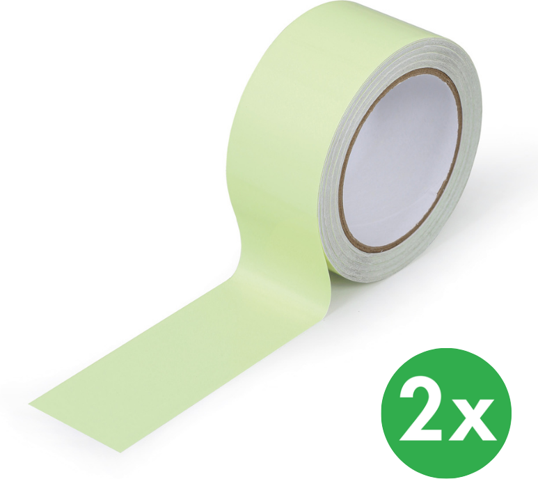B2B Partner Leuchtband Notausgang 50 mm x 10 m, Verpackung 2 Stk.