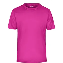 James & Nicholson Herren Jersey Sport Shirt T-Shirt JN358 pink S