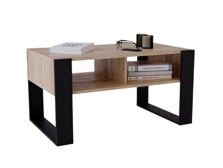 CraftPAK Couchtisch Wohnzimmer Tisch für Couch - mit zusätzlicher Ablagefläche, wohnzimmercouch couchtisch möbel Couch für Wohnzimmer Tisch