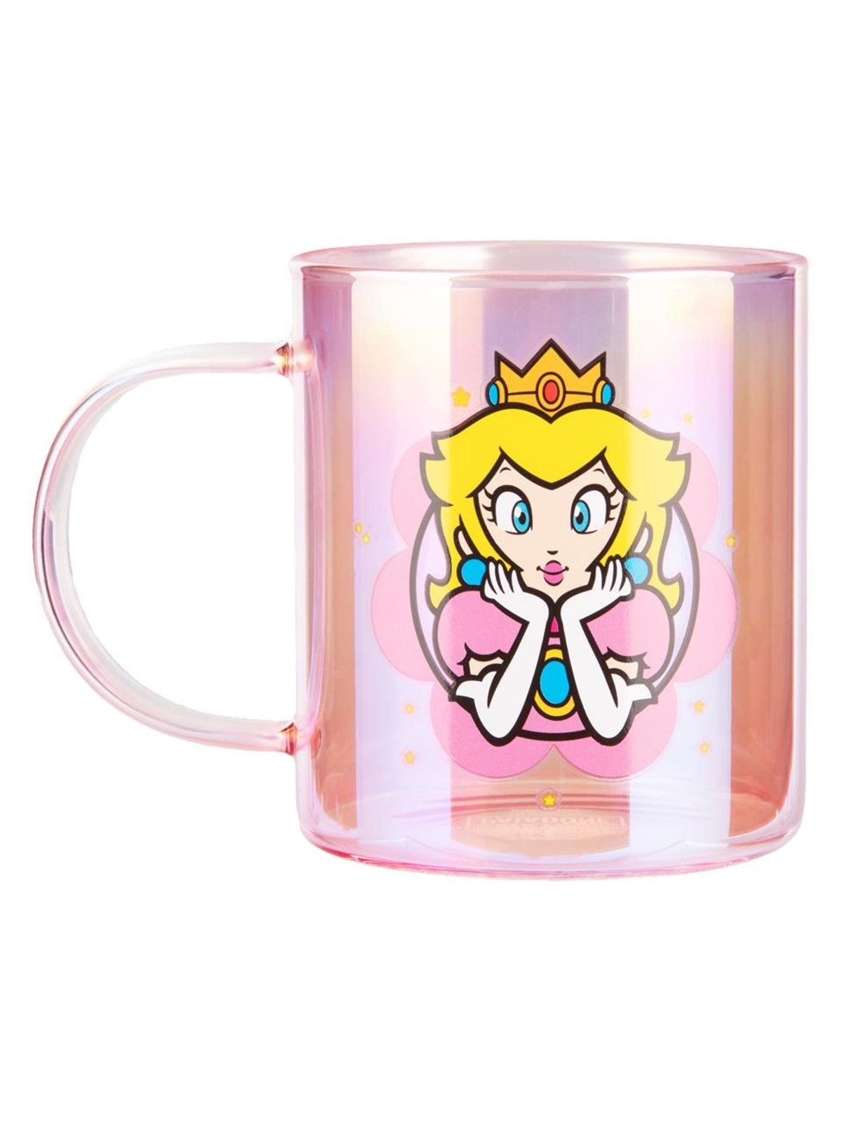 Paladone - Super Mario - Princess Peach Iridescent Glass - Becher