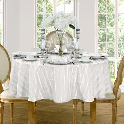 Threadmade Denley Stripe Jacquard Fabric Tablecloth