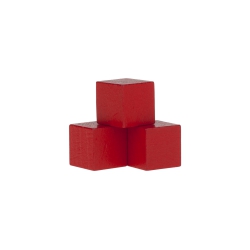 Halmakegel.com Würfel - Quader - kantig - 16mm - rot 255492