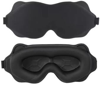 Inspired Finds 6D Block Out Light Sleep Mask With Soft Breathable Comfort For Travel & Night Sleep black