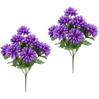 Kunstblumenstrauß I.GE.A. "Dahlie", lila (violett), B:30cm H:42cm L:18cm, Obermaterial: 90% Polyester, 10% Kunststoff, Kunstpflanzen, Kunstblumenstrauß
