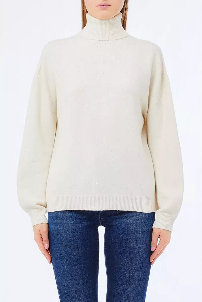 LIU JO - Pullover, für Damen, Offwhite, Größe XL