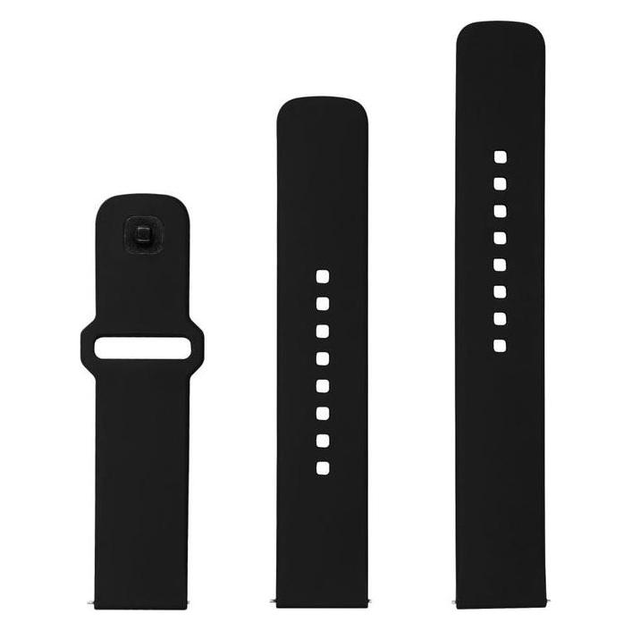 Fixed Silikone rem til Smartwatch Universal 22 mm Sort (22 mm, Silikon) (FIXSST2-22MM-BK)