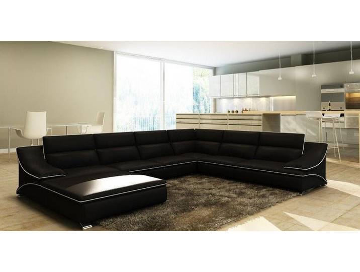 Xlmoebel Wohnlandschaft Ledersofa Wohnlandschaft U-Form Garnitur EltmannS, Wohnlandschaft, Made in Europa