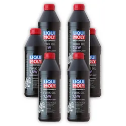 6x Motorbike Fork Oil 7,5W medium/light LIQUI MOLY 2719 Motorrad Gabelöl Öl 1 Liter