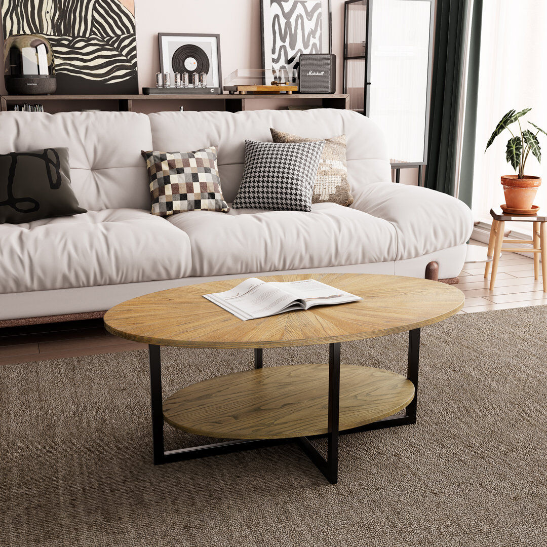 Borough Wharf Agora Solid Coffee Table with Storage Natural
