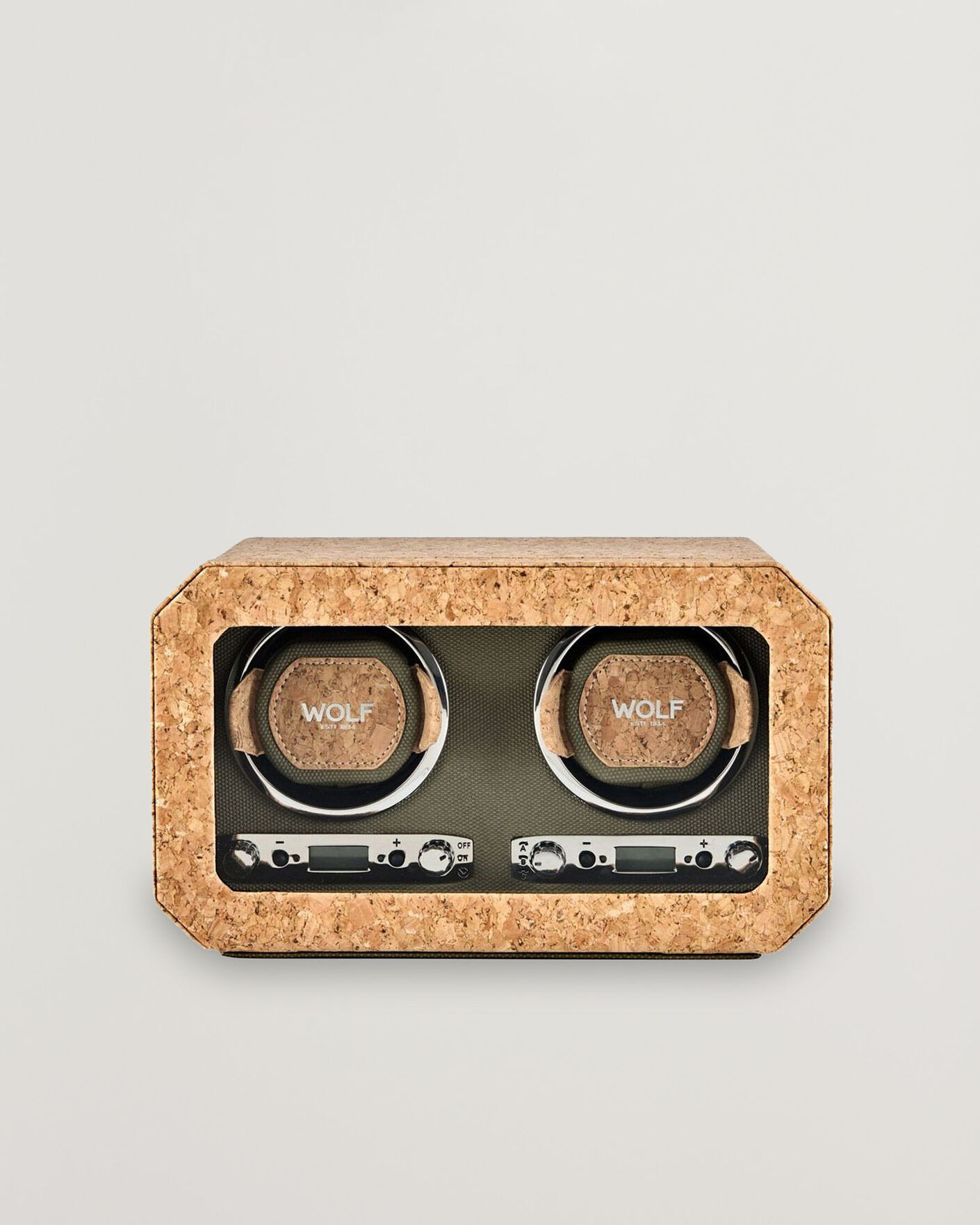 WOLF Cortica Double Watch Winder Cork men One size Beige