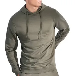 Bread and Boxers Organic Cotton Men Hooded Shirt Waldgrün Medium Herren