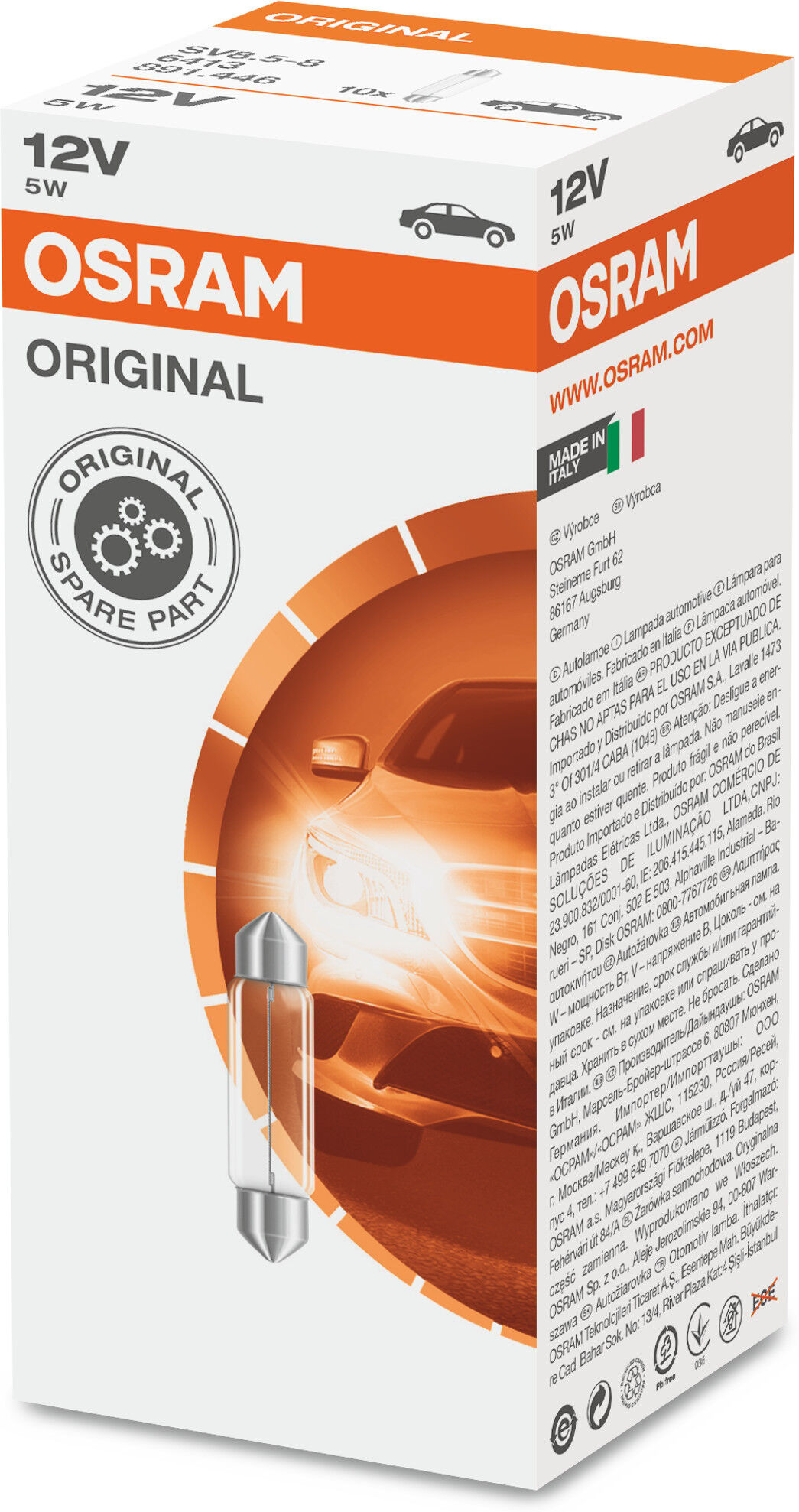 Osram Glühlampe, Motorraumleuchte Kennzeichenleuchte 6413