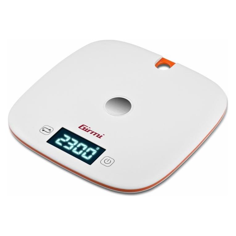 Girmi PS02 Elektronische Küchenwaage Orange, Weiss Flache Oberfläche Rund (PS0200)