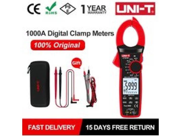 UNI-T 1000A True RMS Digitale Stroomtang 1000V AC DC Voltmeter Tang Ampèremeter UT206B UT207B UT208B Inrush Stroom LPF ACV Test