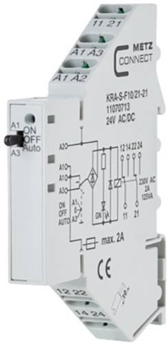 Metz Connect Koppelbaustein 24, 24 V/AC, V/DC (max) 2 Wechsler 11070713 1St.