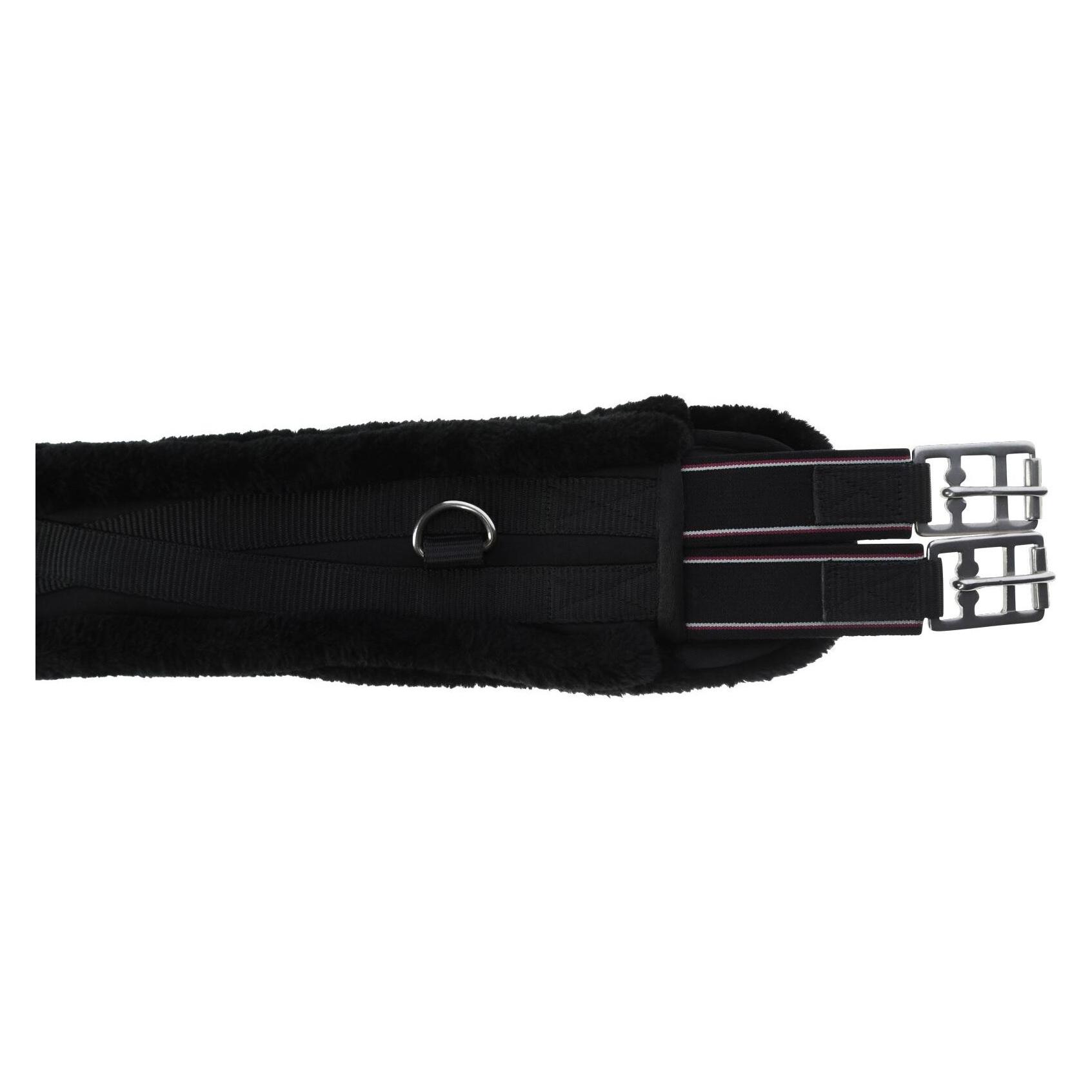 Kerbl Sattelgurt mit Webpelz schwarz, 130 cm (3226341)