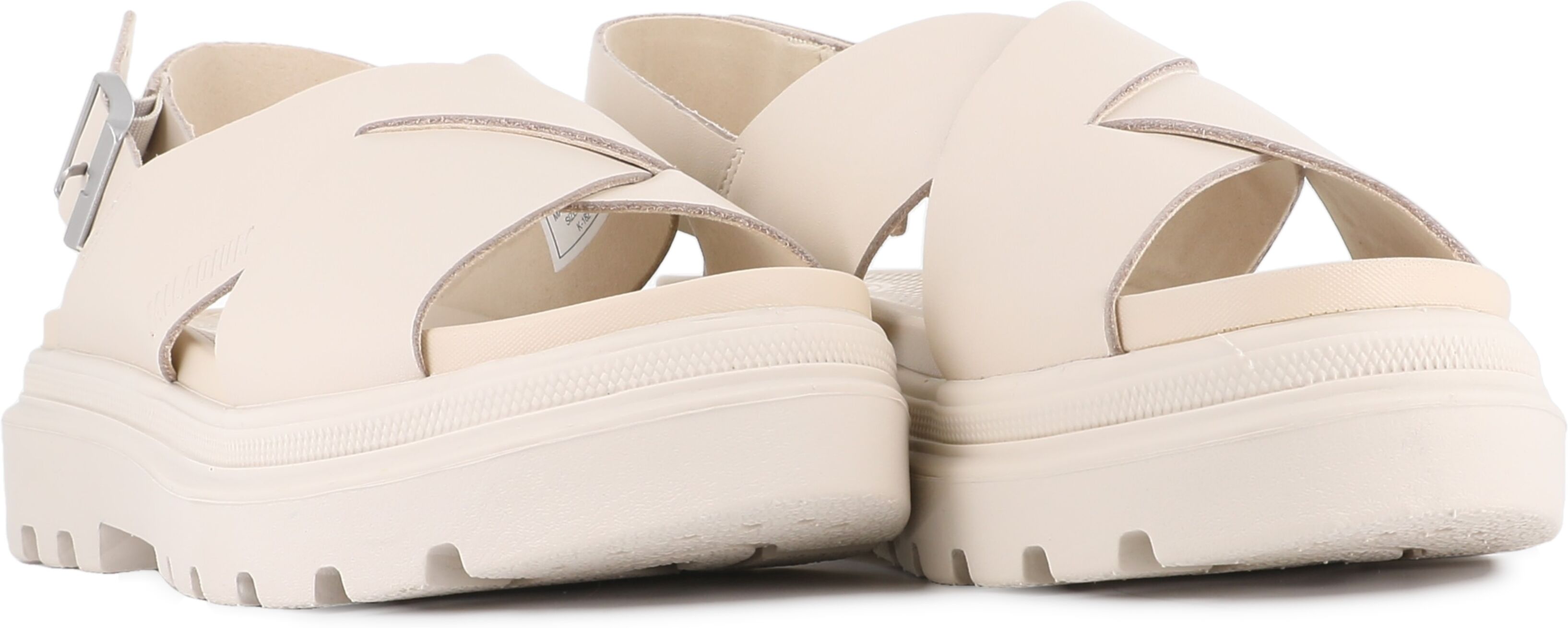 Sandale PALLADIUM "PALLACRUISE CROSSED", Damen, Gr. 39, Kunstfaser, beige (almond milk), Leder, Schuhe Sandale, Sommerschuh, Sandalette, Riemchensandale almond milk 39, Kunstfaser