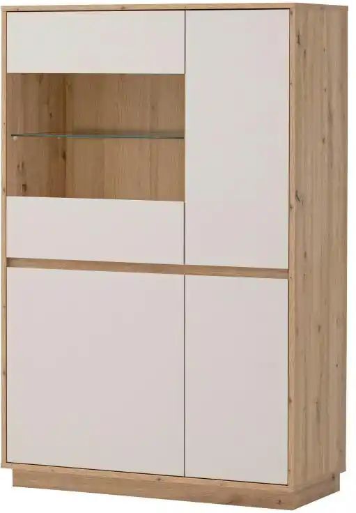 Höffner Vitrine  Solara ¦ braun ¦ Maße (cm): B: 75 H: 144